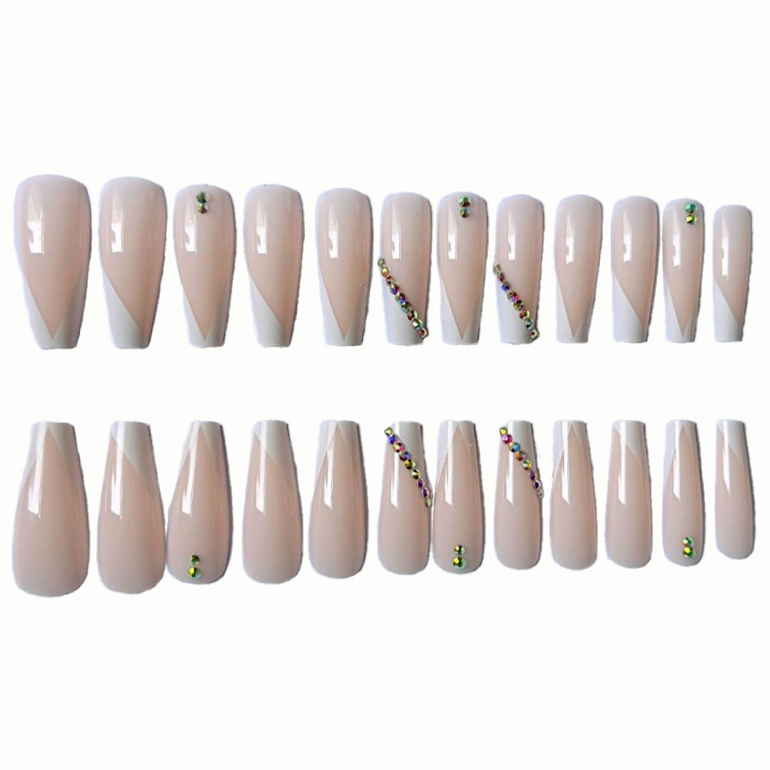 Elegant Stiletto Nail Art Kit with Rhinestone Accents