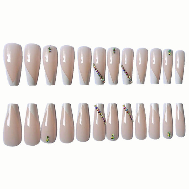 Elegant Stiletto Nail Art Kit with Rhinestone Accents