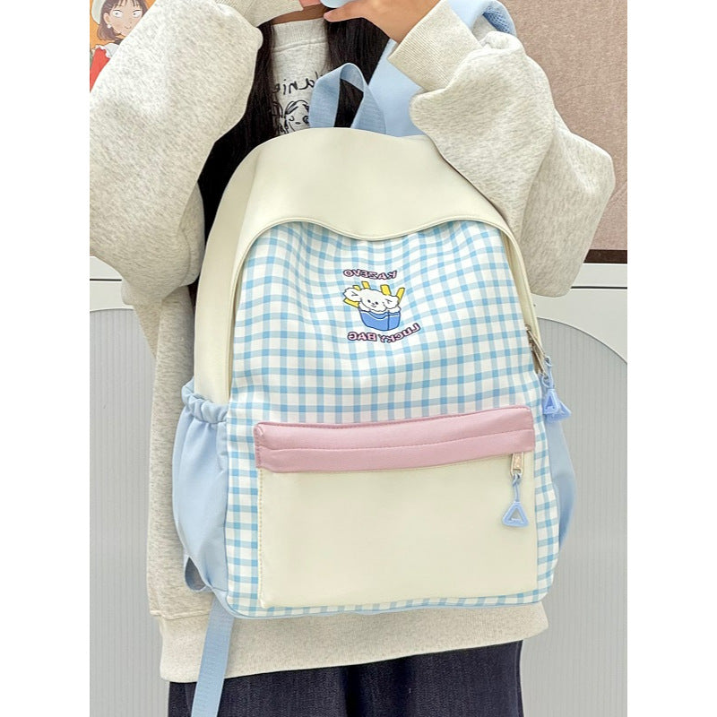 Casual Checkered Backpack Kalsten