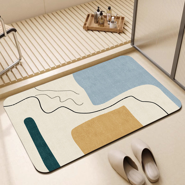 Stylish Geometric Pattern Bath Mat Kalsten