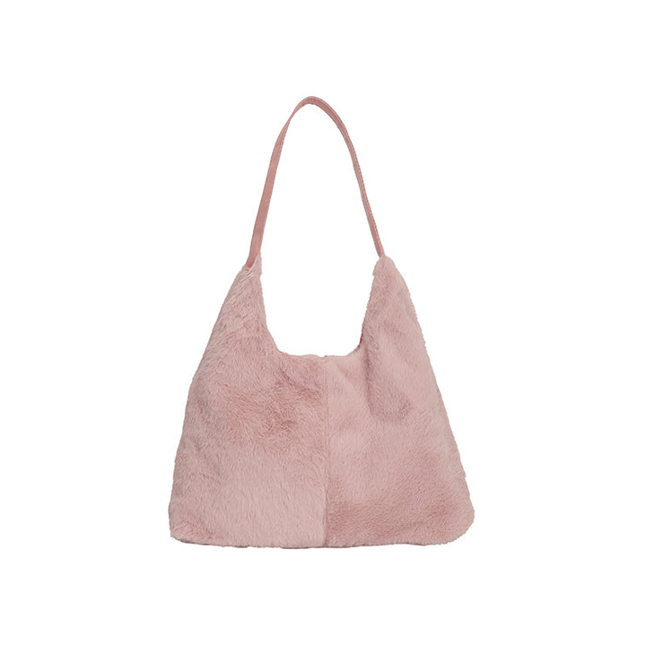 Luxurious Faux Fur Slouchy Shoulder Bag