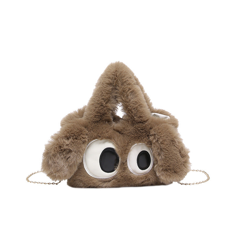 Cozy plush shoulder bag with ear application Kalsten