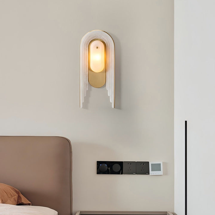 Modern Alabaster Wall Sconce