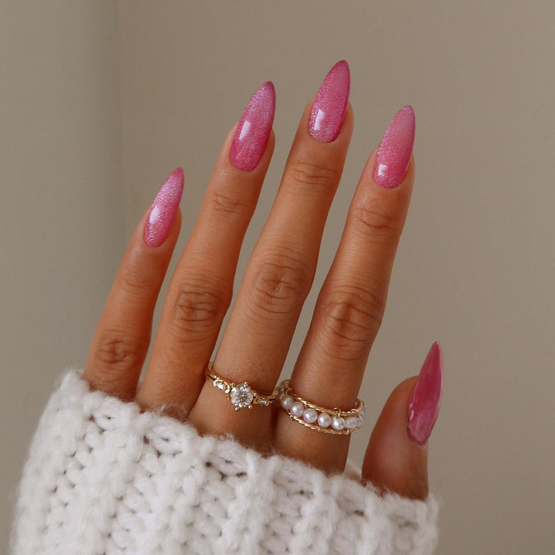 Artificial nail set with elegant glitter finish Kalsten
