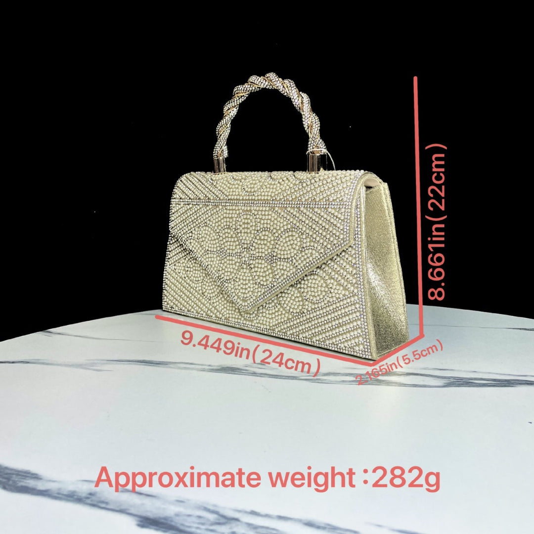 Rhinestone-Embellished Evening Handbag