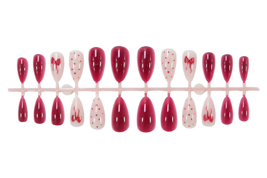 Acrylic nail set with stylish fruit and fluff designs Kalsten