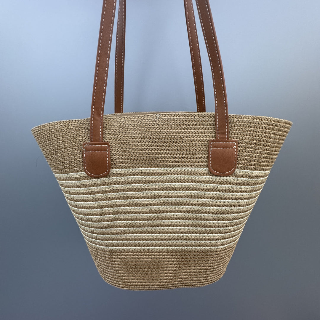 Basket bag with leather handles Kalsten