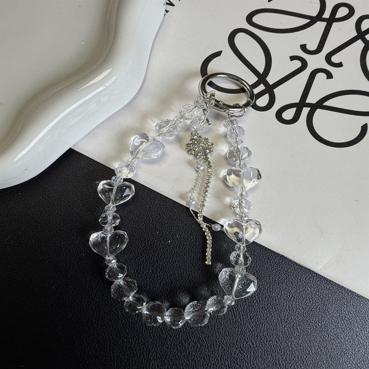 Heart-Shaped Beaded Keychain Kalsten