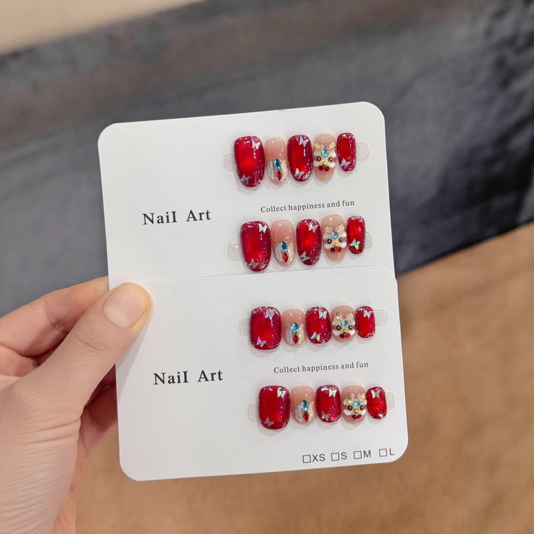 Glittery Articulated Press-On Nails Kalsten