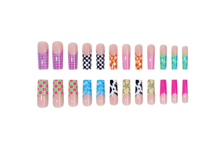 Artistic Geometric Press-On Nails Kalsten