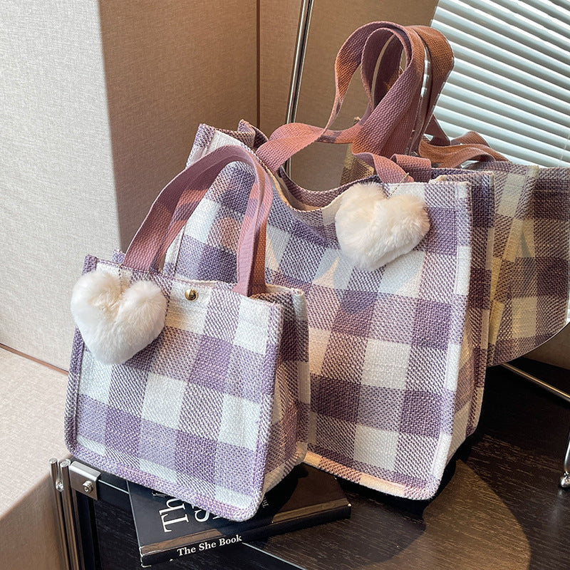 Plaid Tote