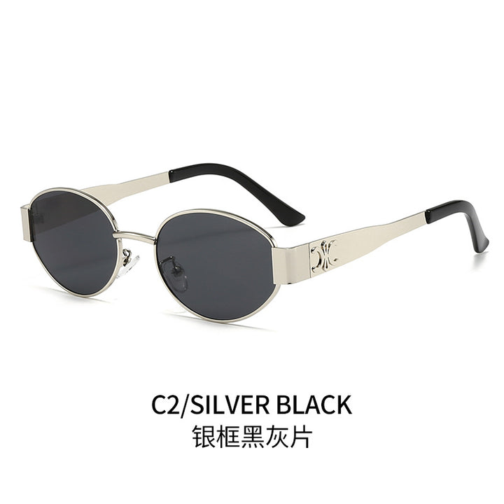 Women's designer sunglasses with elegant oval frame and unique accents Kalsten