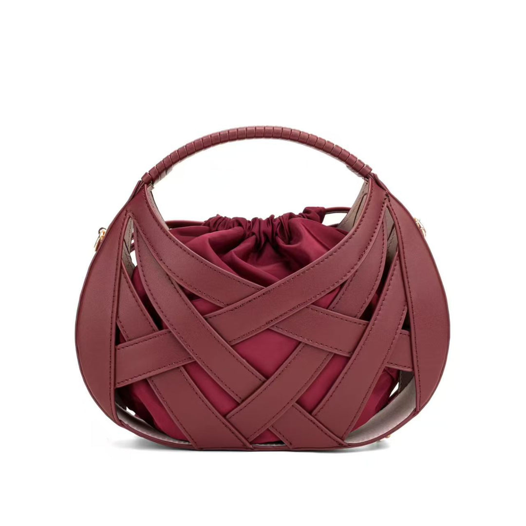 Sculpted Woven Crossbody Shoulder Bag Kalsten