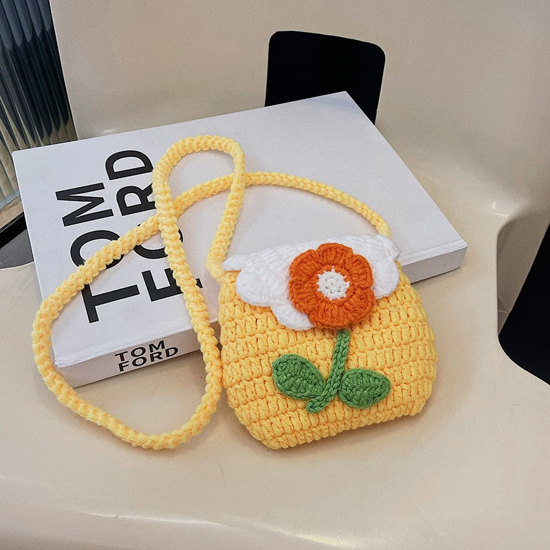 Floral-Themed Crochet Mini Bag