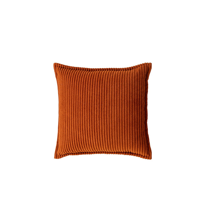 Decorative Ribbed Corduroy Throw Pillow Cover Square Accent Cushion