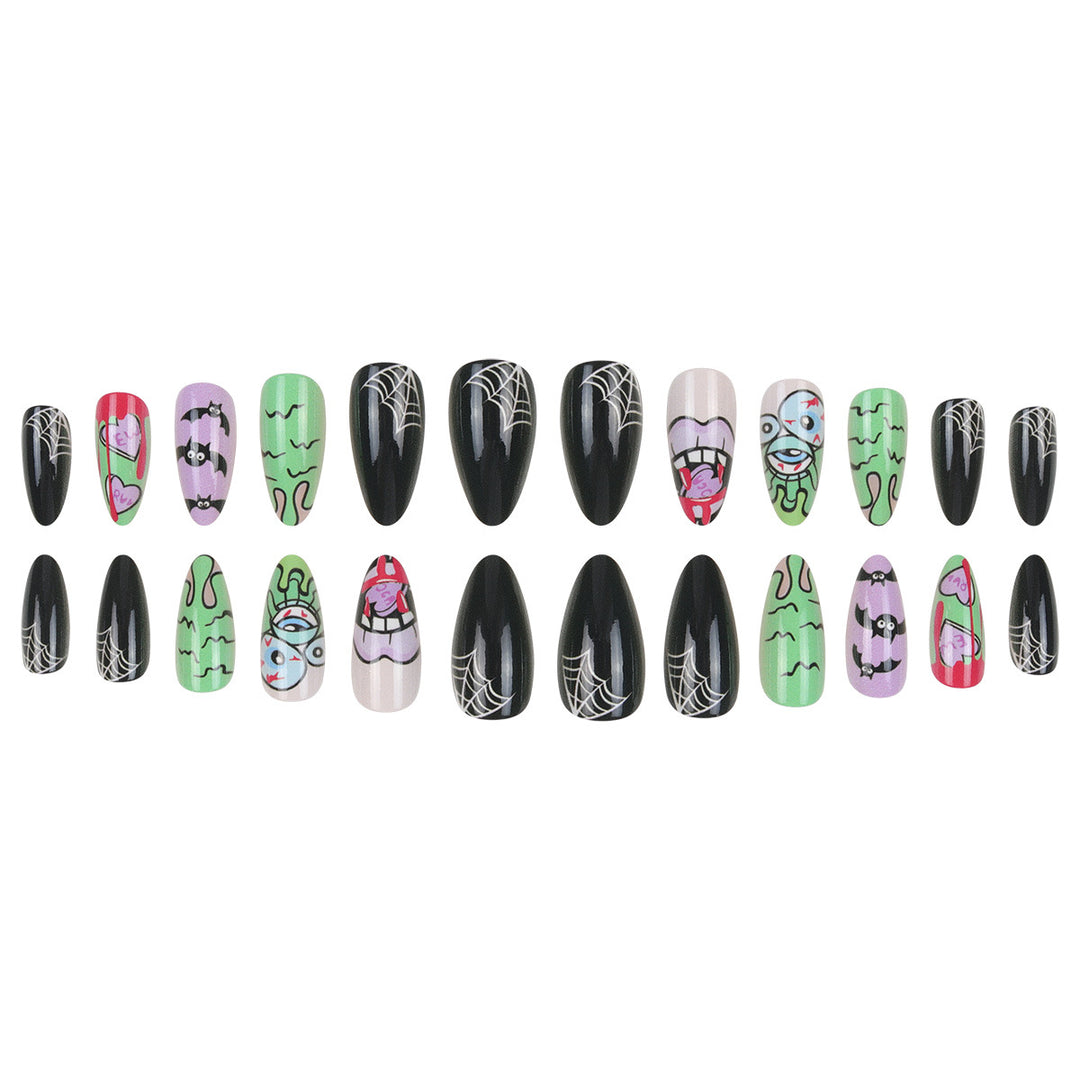 Creative Halloween-Themed Stiletto Press-On Nails Kalsten