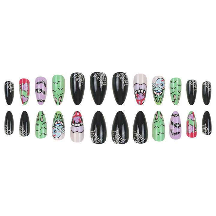 Creative Halloween-Themed Stiletto Press-On Nails Kalsten