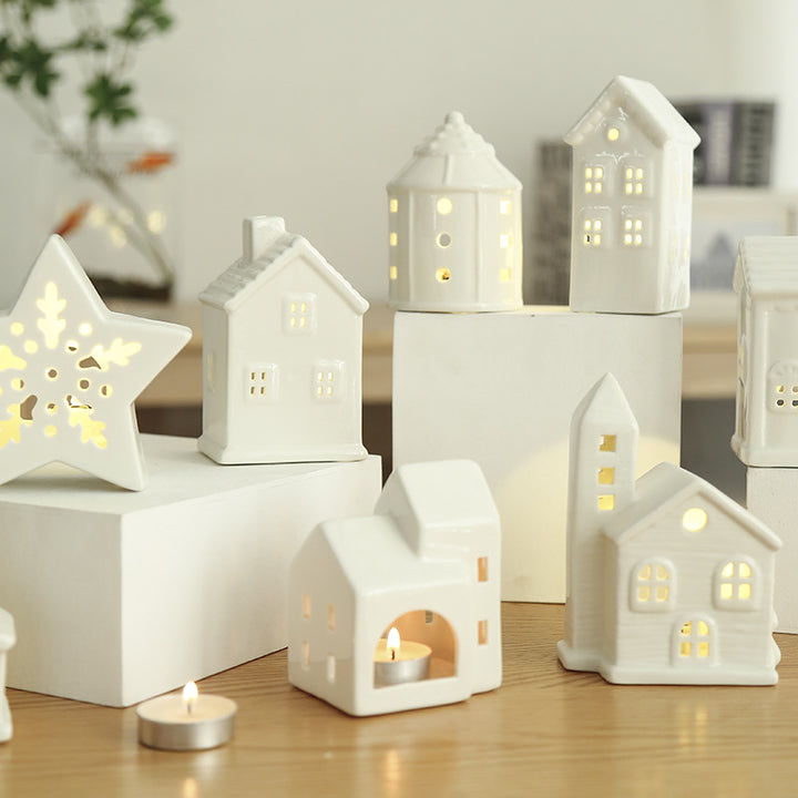 Ceramic House Tea Light Holder Kalsten
