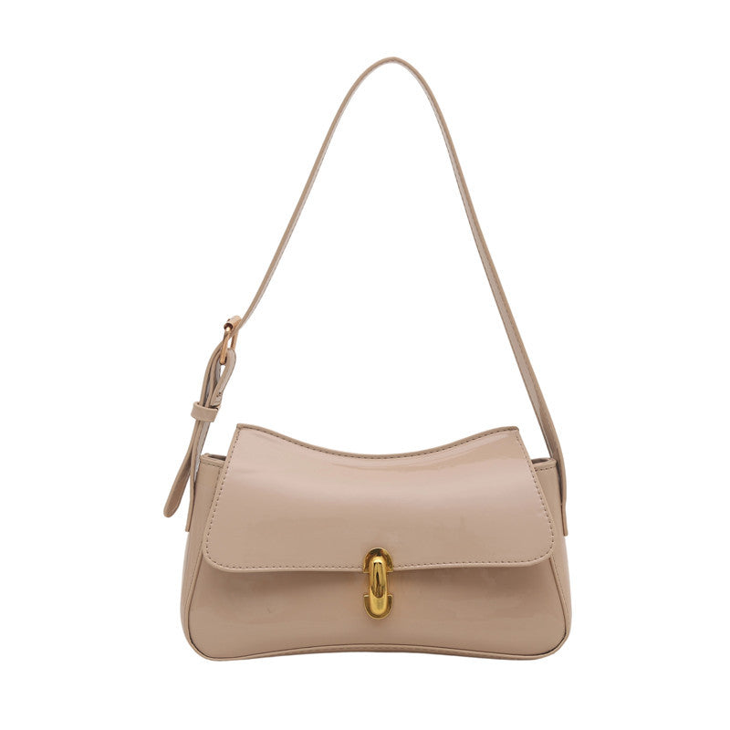 Elegant Structured Patent Leather Handbag