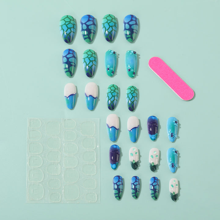 Mermaid Style Artificial Nails Kalsten