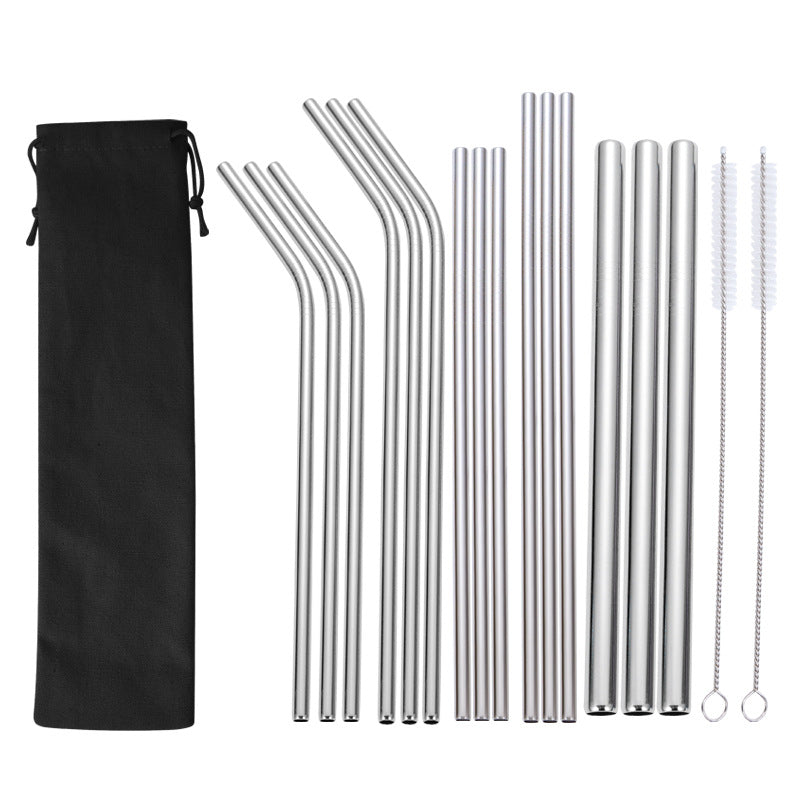 Stainless Steel Straw Set with Cleaning Brushes Kalsten