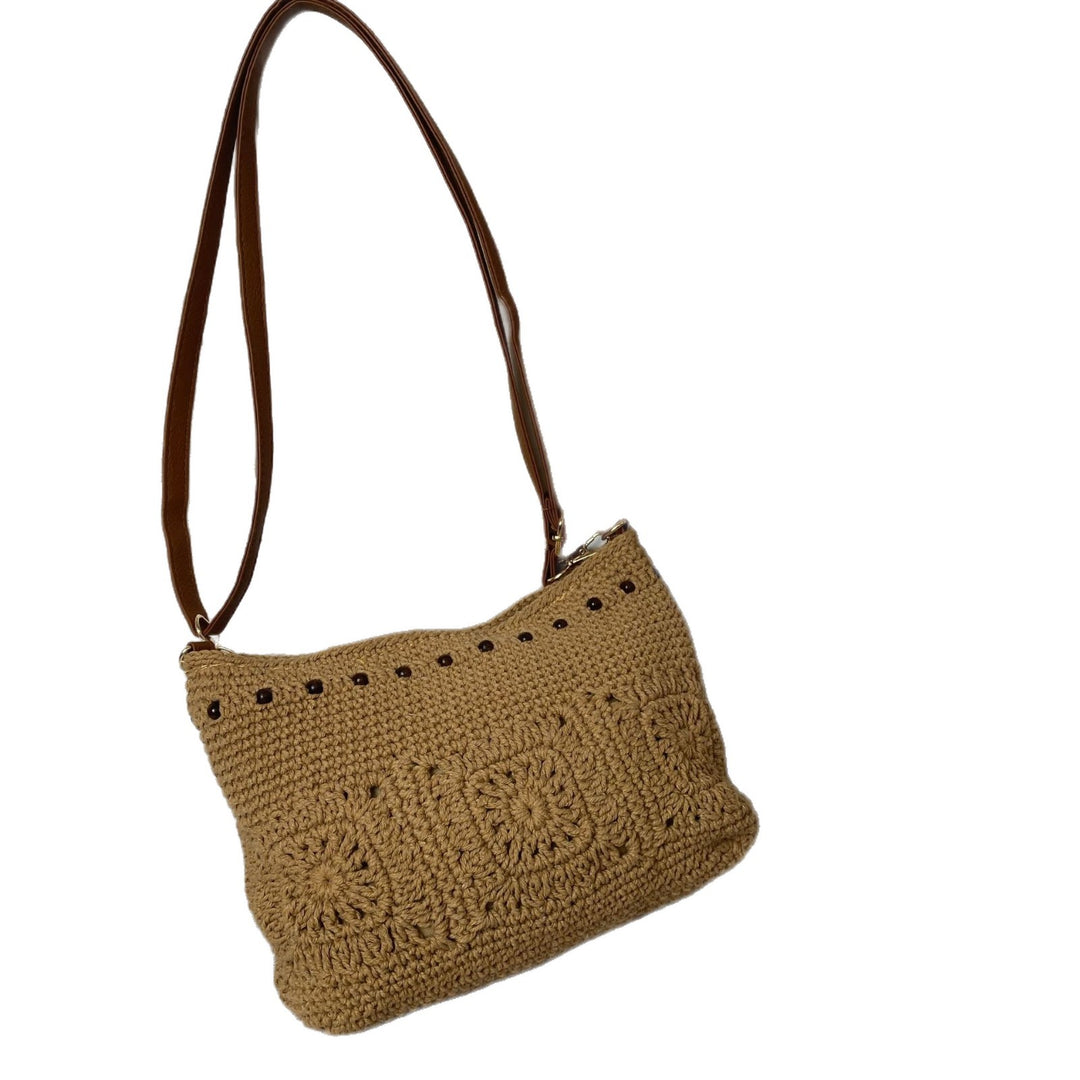 Handcrafted shoulder bag with unique crochet pattern Kalsten