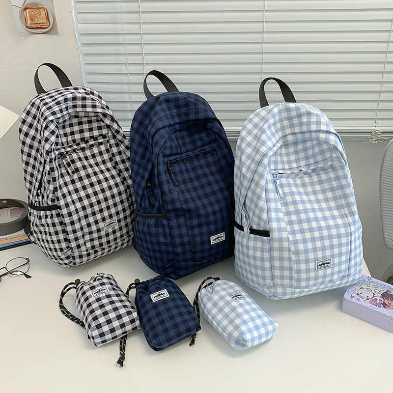 Stylish Checkered Backpack Kalsten