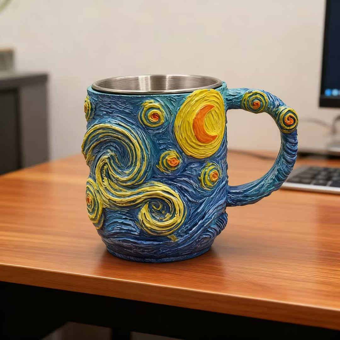 Artistic Starry Night-Themed Coffee Mug Kalsten
