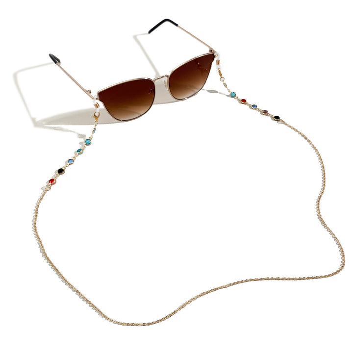 Decorative Colorful Crystal Eyewear Chain Kalsten