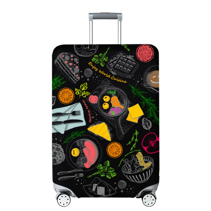 Unisex Hard Shell Travel Suitcase with Creative Travel Motif Kalsten
