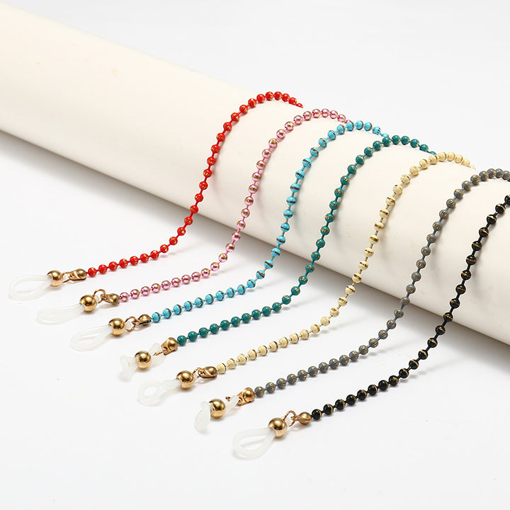 Fashionable Cat-Eye Glasses with Beaded Chain Kalsten