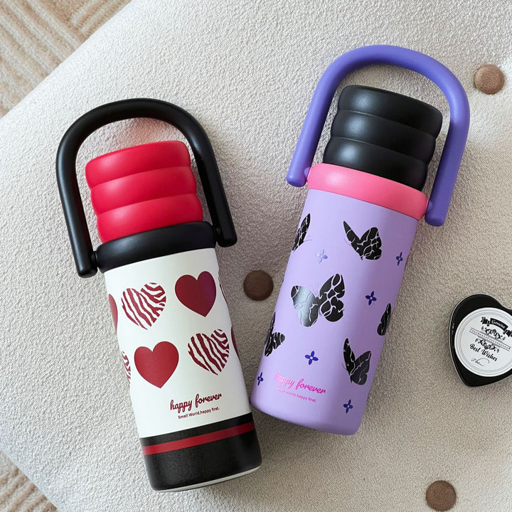 Ladies Insulated Drink Bottle with Design and Practical Handle Kalsten