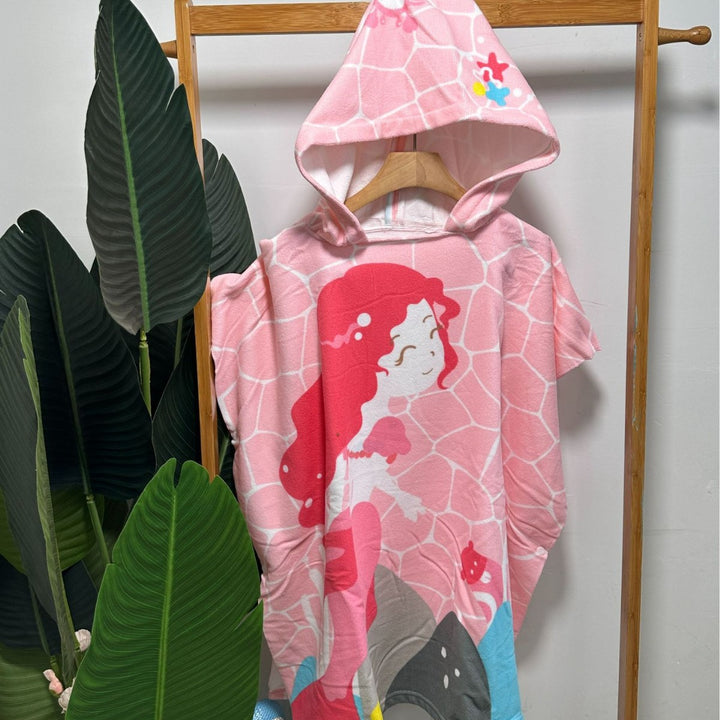 Kids' Shark-Themed Hooded Towel Poncho Kalsten