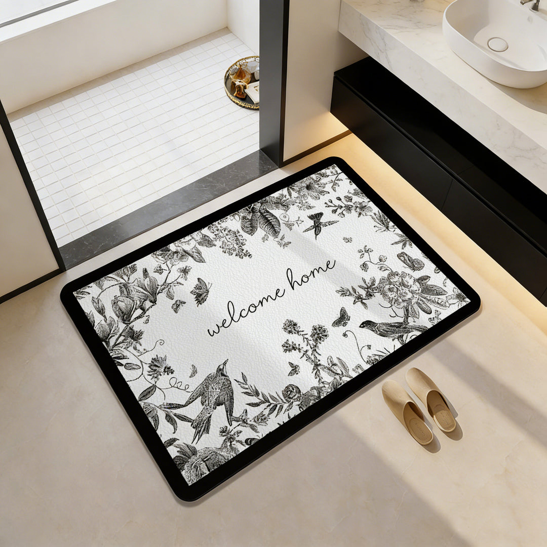 Playful Cat-Themed Bath Rug Kalsten