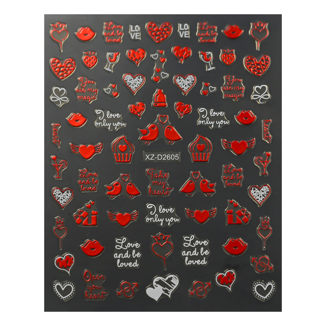 Cute Love-Themed Nail Art Charms