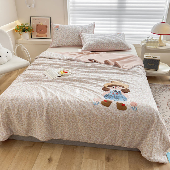 Women Cozy Bedspread with Playful Penguin Design Kalsten