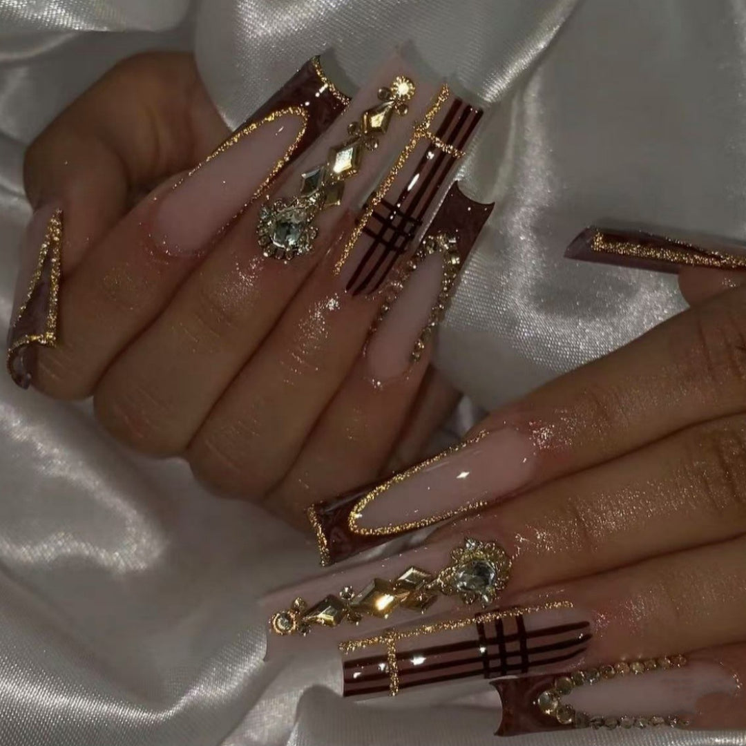 Luxury 3D Decorative Press-On Nail Set