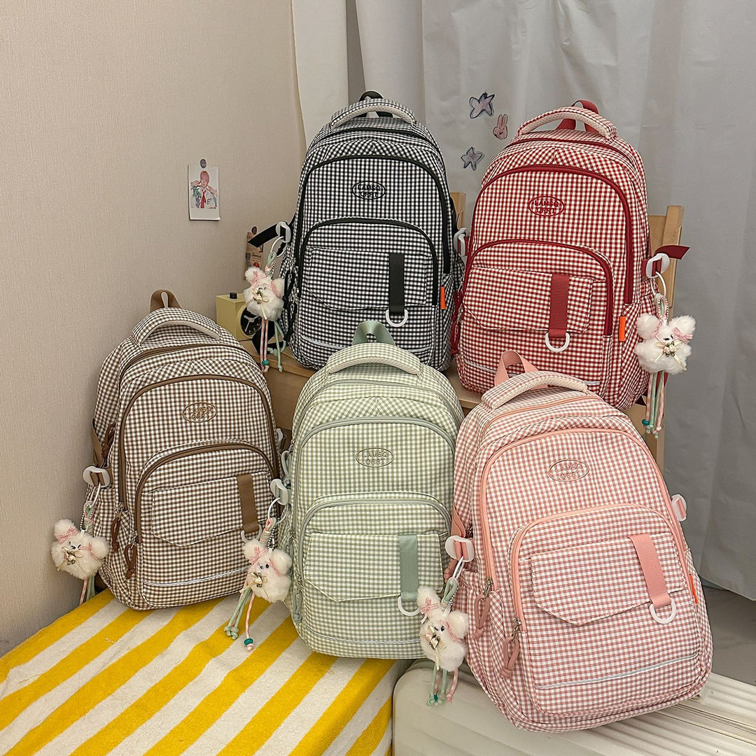 Stylish Checkerboard Pattern Backpack Kalsten 1791205963