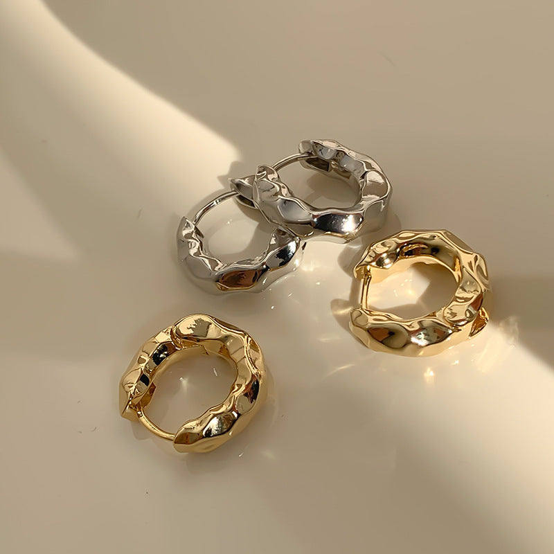 Structured Earrings Made of High-Quality Stainless Steel Kalsten