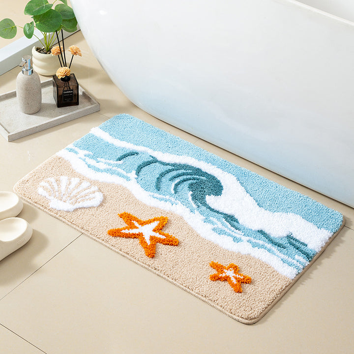 Coastal-Themed Bathroom Rug Kalsten