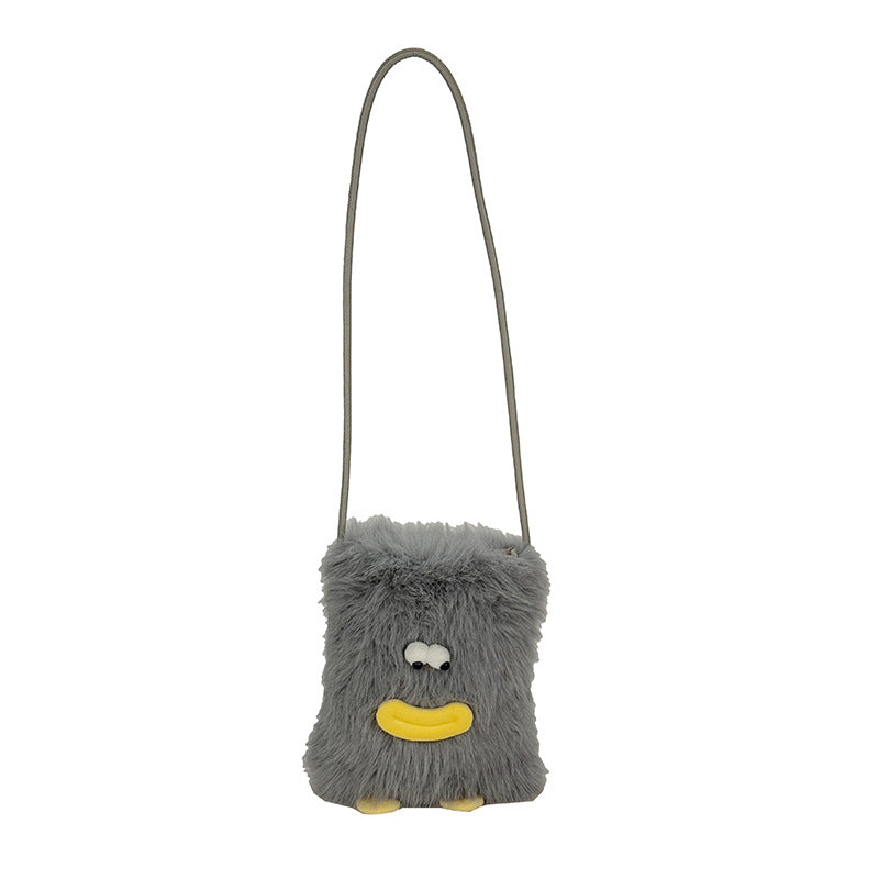 Plush shoulder bag with unique character design Kalsten