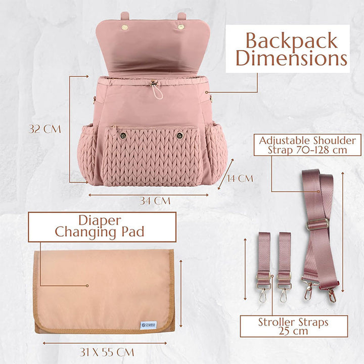 Fashionable backpack with braided design Kalsten