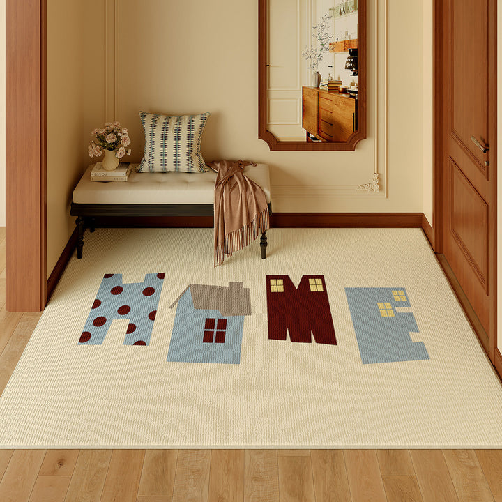 Whimsical Home-Themed Area Rug
