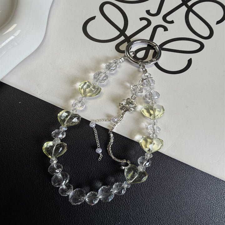 Heart-Shaped Beaded Keychain Kalsten