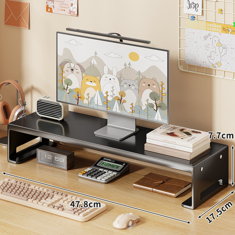 Elevated Monitor Stand with Under-Shelf Storage, Cable Slots and Non-Slip Feet