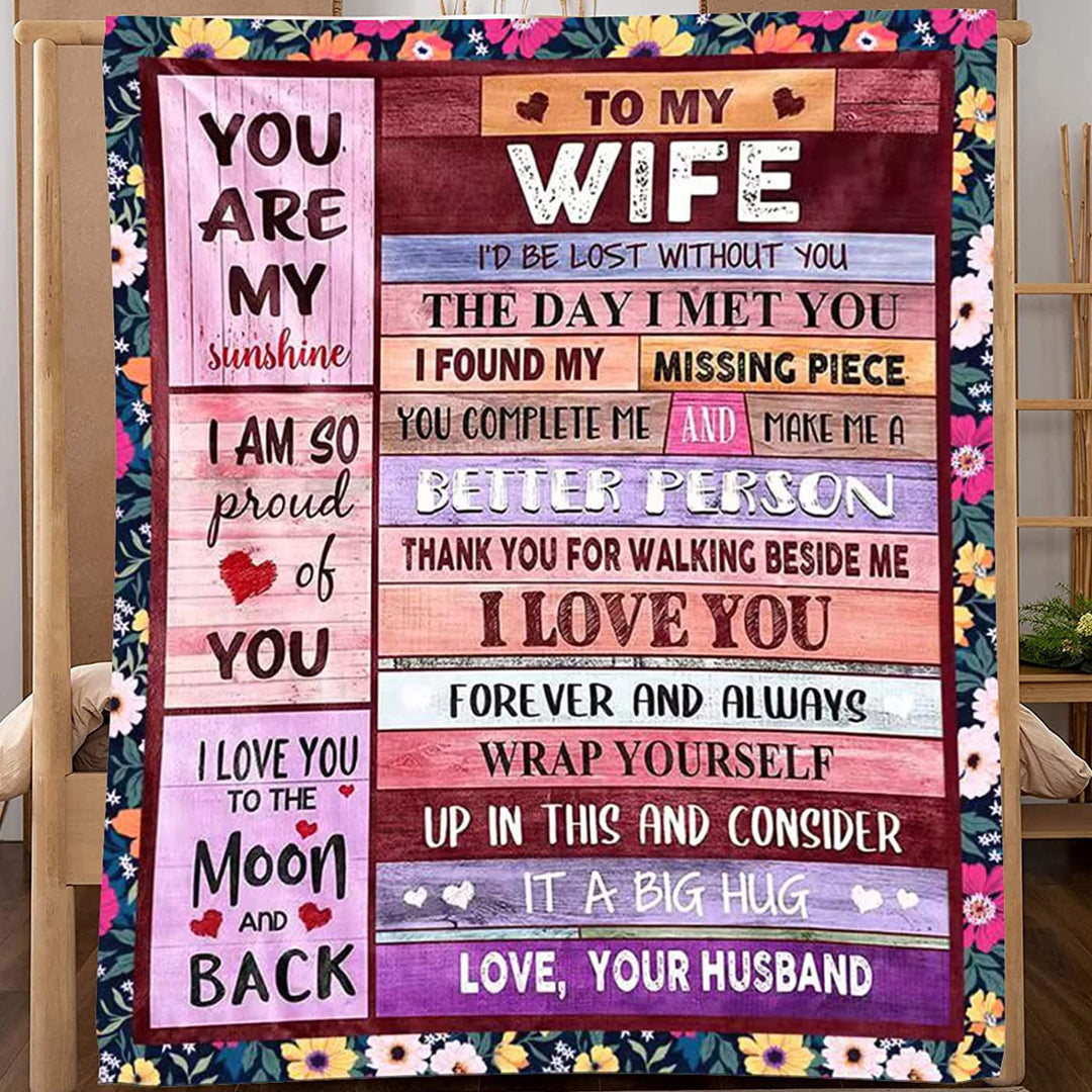 Sentimental Fleece Throw Blanket With Lion And Cub Graphic And Heartfelt Message For Dad