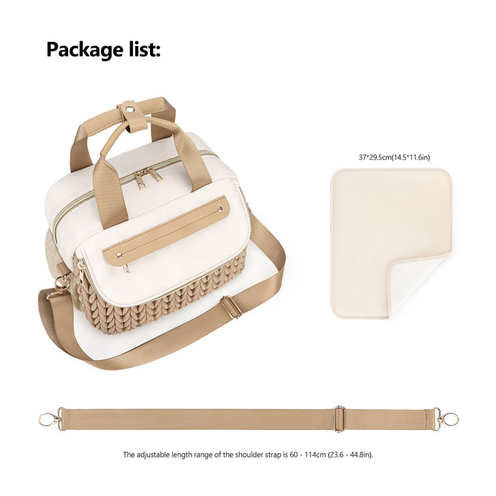 Fashionable diaper bag with elegant woven look Kalsten