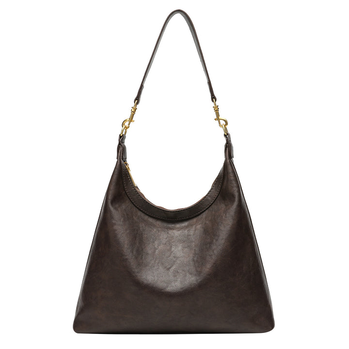 Chic Slouchy Leather Hobo Handbag
