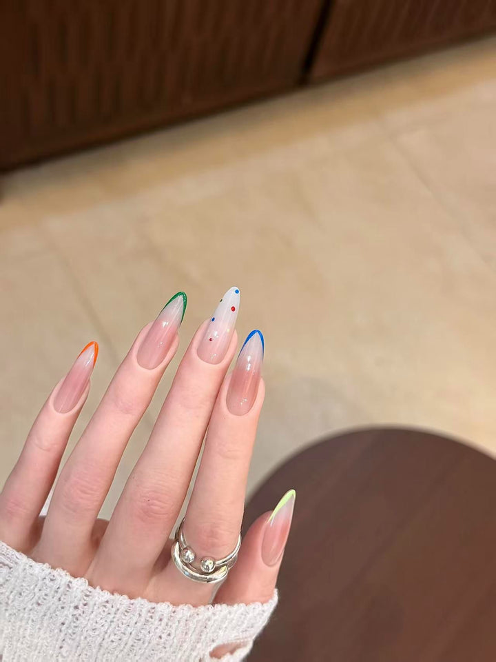 Artistic Multicolor Stiletto Press-On Nail Set