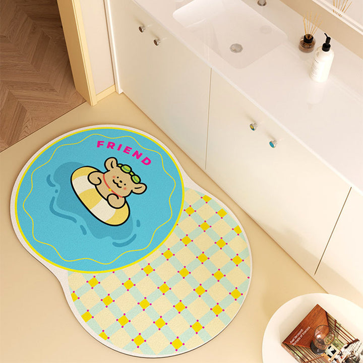 Fun Donut-Themed Bath Mat Kalsten